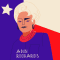 Illustration of Ann Richards, the 45th Governor of Texas, portraying her as a trailblazing woman who changed America, featuring the colors of the American flag and using Texas flag as a background.