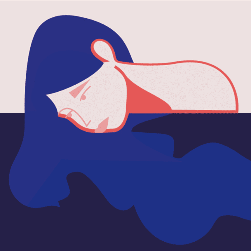 A Lost Year editorial illustration by Monsie for The Guardian. Vector art exploring women's fertility and motherhood during COVID-19 with emotional depth and bold visual style.