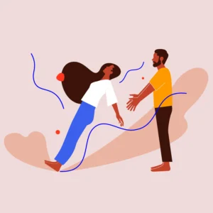 Love Game: concept illustration to The Guardian article titled: ‘All of us are worthy of love’: how to start dating again after heartbreak