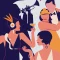 Roaring Twenties Radio Times illustration by Monsie (Monika Jurczyk), featuring vintage radio, art‑deco shapes, and a bold, minimal vector style.